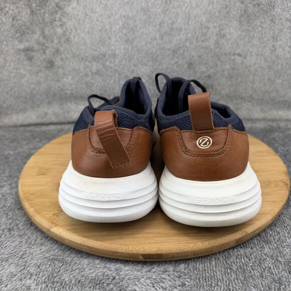 Cole Haan Zero Grand Shoes Mens Size 10.5 Navy Brown Leather Knit Casual Sneaker main image 11